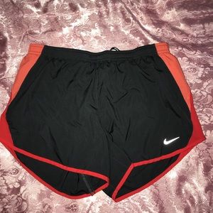 Orange and Gray Women’s Nike Tempo Shorts